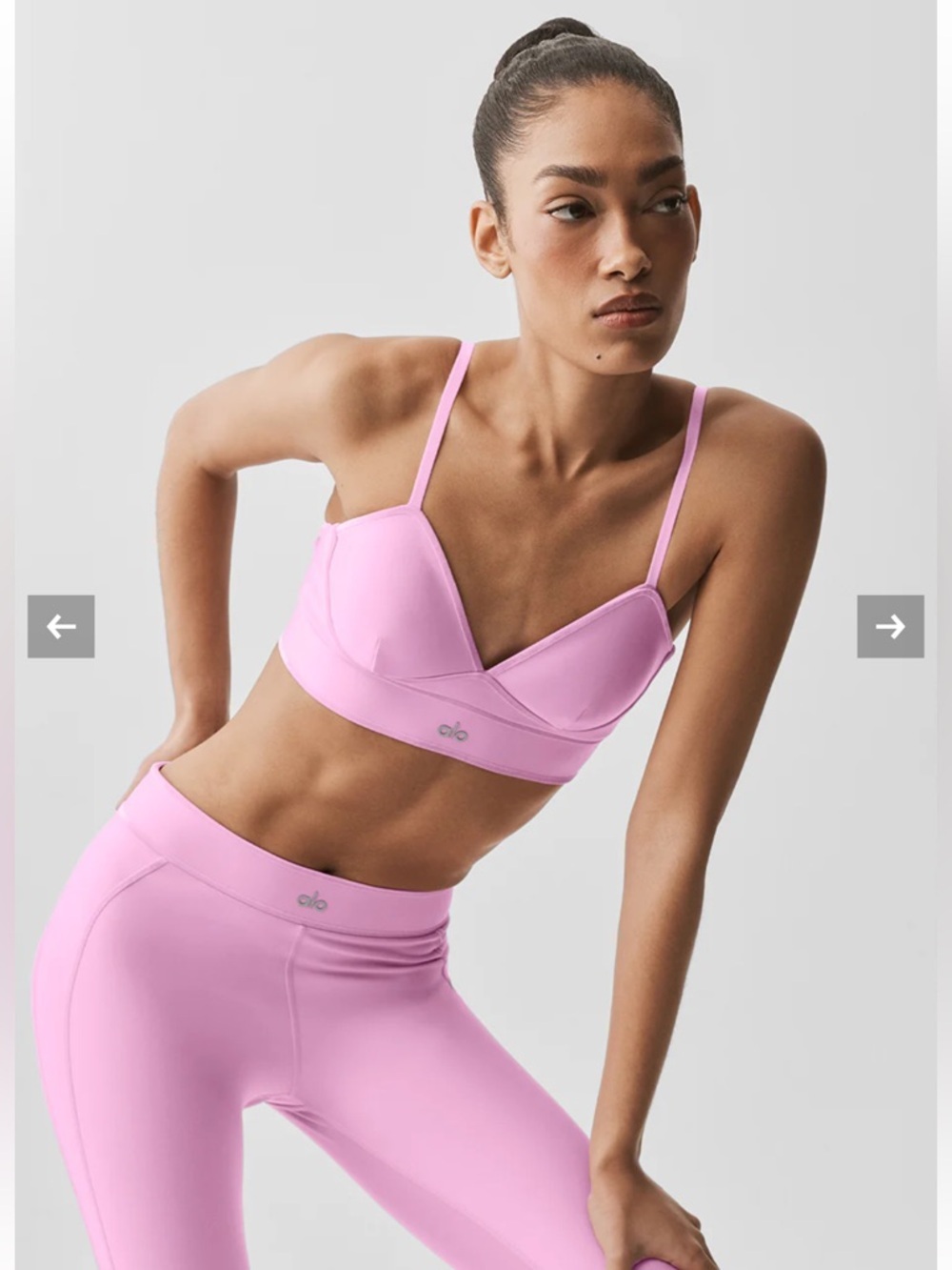 ALO Yoga Airlift Love Language Bra Candy Heart Pink